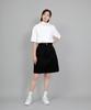 Seinteukeulu Wide Dome Half-Band Midi Skirt Wdm-1305 Black