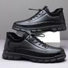 Leather Shoes Men's Shoes New Business Dress Leather Shoes Autumn Breathable Black Sports Leather Casual British Shoes