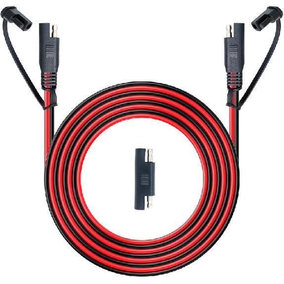 Удлинительный кабель SAE на SAE 12AWG 20 футов, удлинительный кабель SAE с быстроразъемным соединителем и адаптером с обратной полярностью SAE для троллингового мотора, фургона, мотоцикла 6.5FT(16AWG)