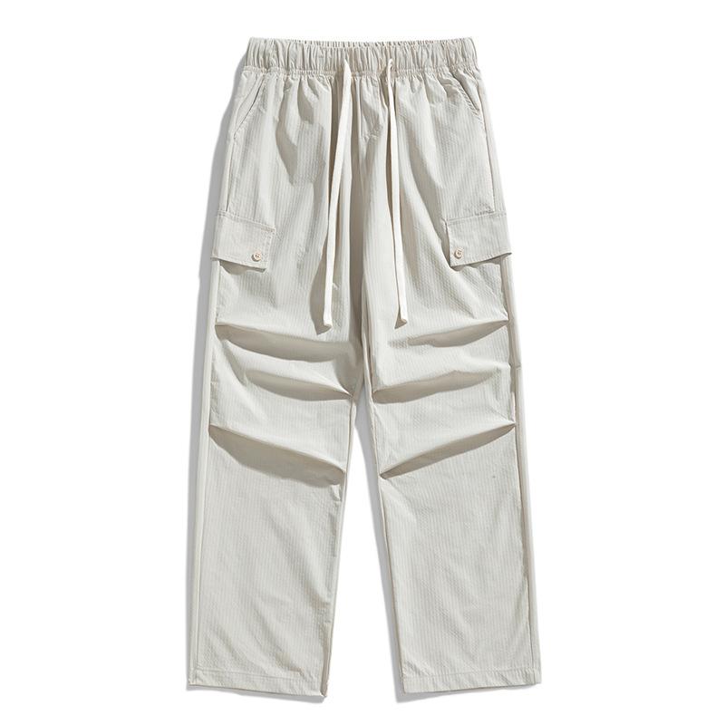 Spring and autumn new loose straight vertical versatile sweatpants men's trendy youth tooling casual pants