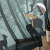 Deep Forest With Deer Tulle Window Curtain For Living Room Bedroom Voile Sheer Curtains Kitchen Treatments Drapes
