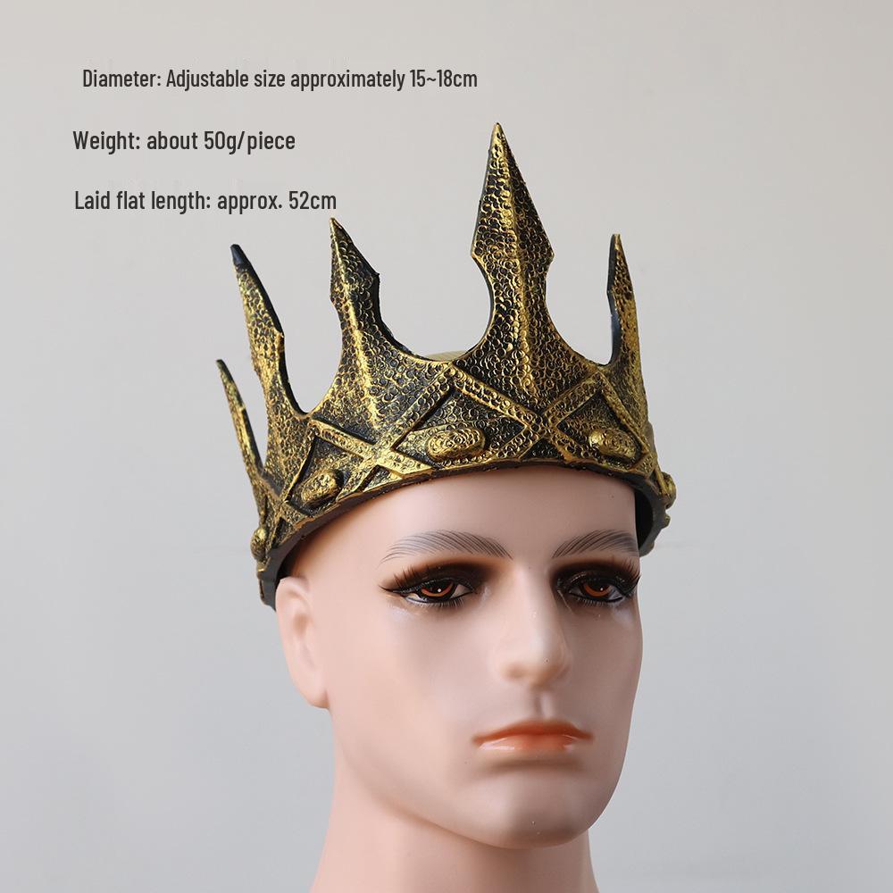 Medieval Retro Dark Style Crown for Cosplay and Costume Parties