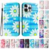 Coloured Drawing Wallet Case for Moto G Stylus 4G 5G E13 E22 E22i E32 Shockproof Stand Card Slots Strap Flip Phone Cover Cover