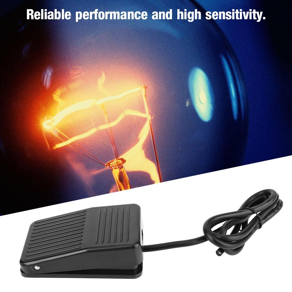 Foot Control Momentary Foot Controller TFS-01 250VAC 10A Anti slip MomentaryFoot Controller Pedal Control Black