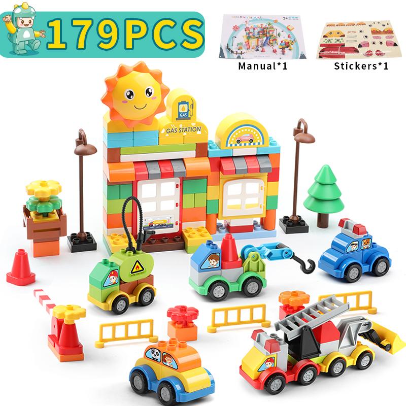 Jucării DIY Set de Blocuri de Construcție Creative cu Particule Mari Mărime Mare Colorat Clasic Cărămizi de Bază Jucării DIY Pentru Bebeluș Cadouri de Crăciun