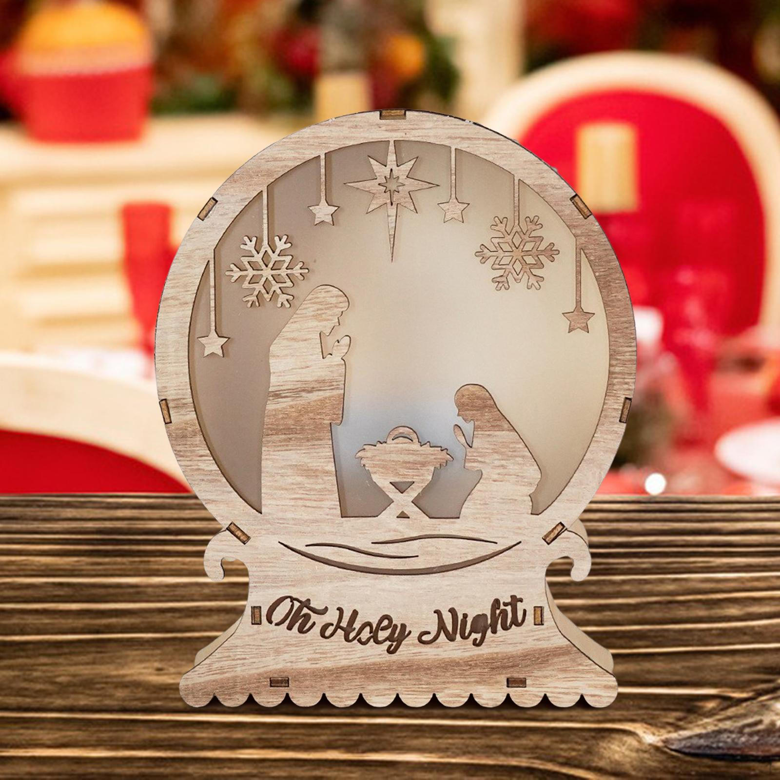 

Рождественский вертеп, свет, рождественский декор, украшение для офисного стола No house pattern