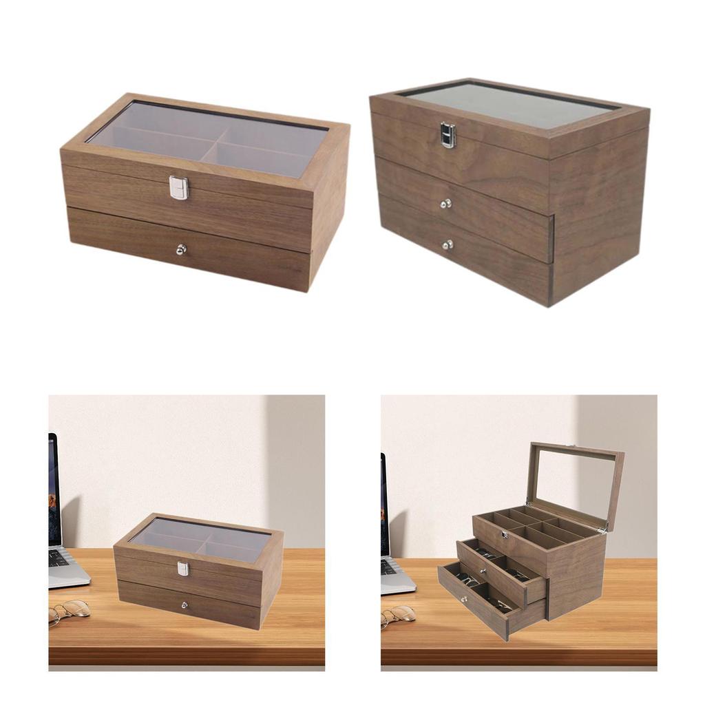 Wooden Sunglasses Holder with Versatile Storage Solutions