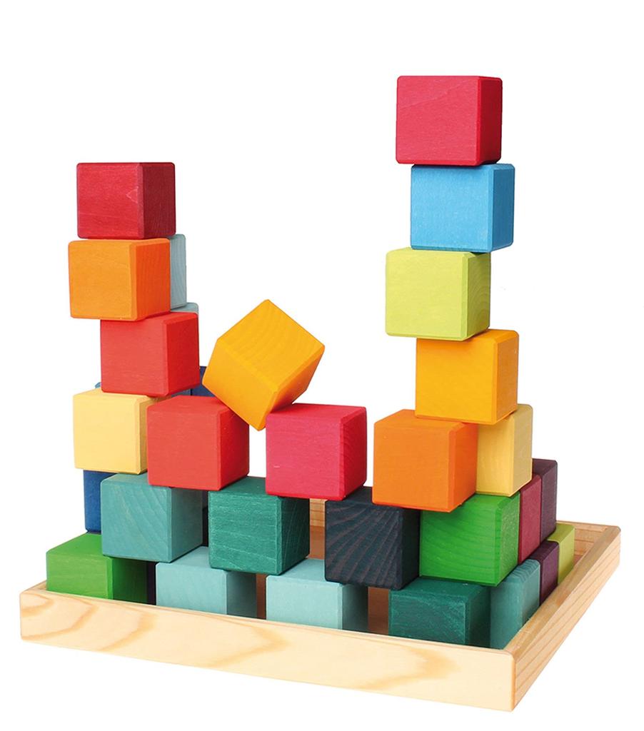 Grimms Rainbow Cubes, Small, 36 pieces (GM43110) [For ages 1 and up]
