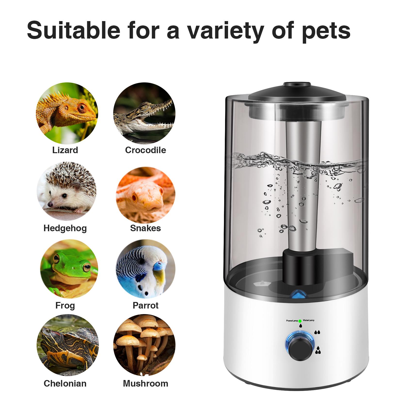 M-Modern-4L Amphibians & Reptile Mist Humidifier With Hose Adjustable Terrarium Reptile Fogger Humidifier Accessories