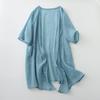 Cotton and Linen Cardigan for Women V-Neck Coat Casual Cardigan Thin Style Ramie Sunscreen Clothing Summer Shirt