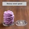 Rotating Thread Spool Holder Clear ABS Yarn Dispenser Rotating Yarn Holder Knitting Yarn Spool Holder for Weaving