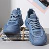 Blue Casual Fashionable Men's Walking Shoes Breathable Soft Sole Barefoot Mesh Lightweight Casual Flat Shoes 2026 Sports Shoes