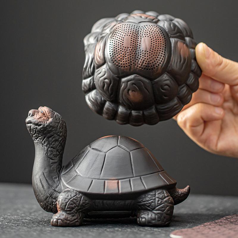 Purple Pottery Turtle Decoration Tea Pet Tea Filter Tea Ceremony Accessories