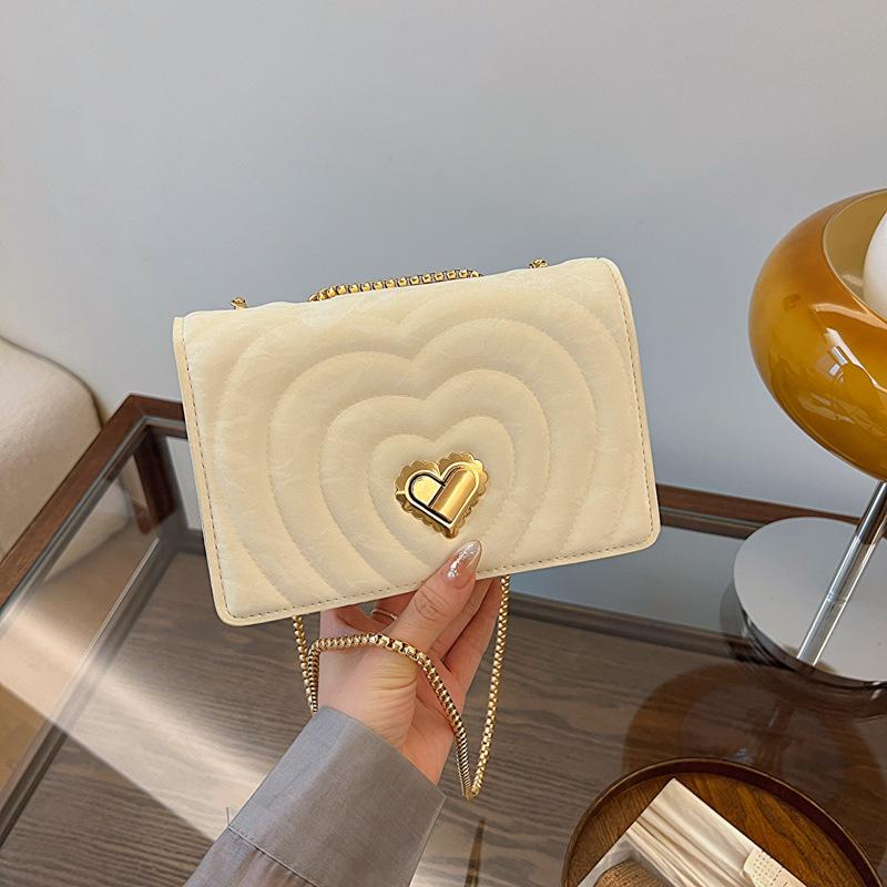 

Французские сумки женские сумки 2025 лето новые универсальные модные иностранные фактурные сумки-мессенджеры сумка-цепочка белый