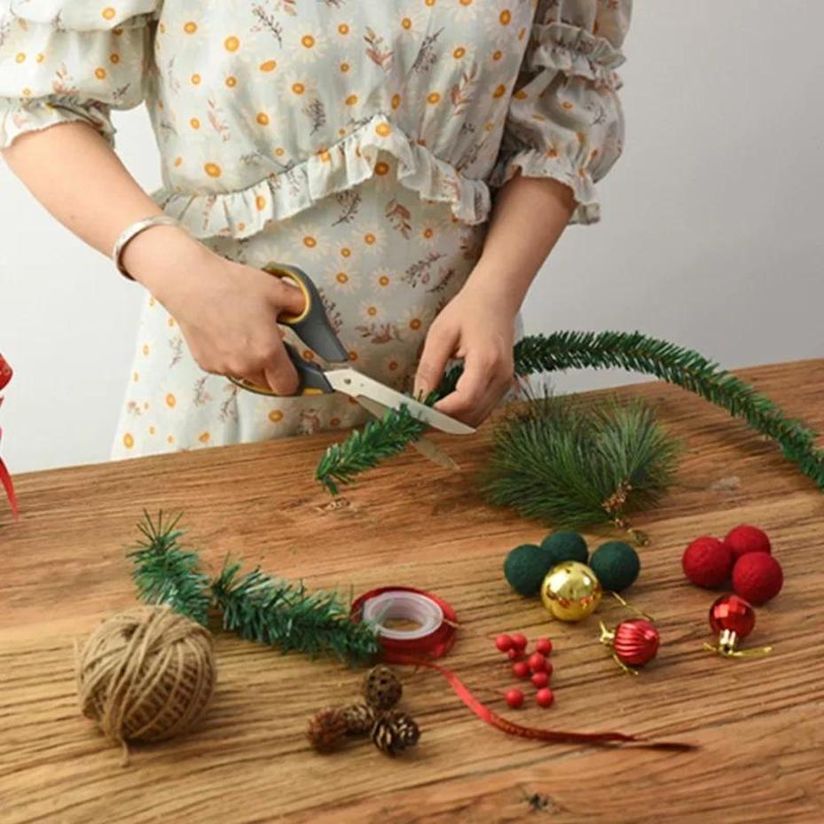 1 Pcs 5.5M Christmas Decoration Garland Christmas Tree Ornaments Green Cane Party Supplies Home Decor