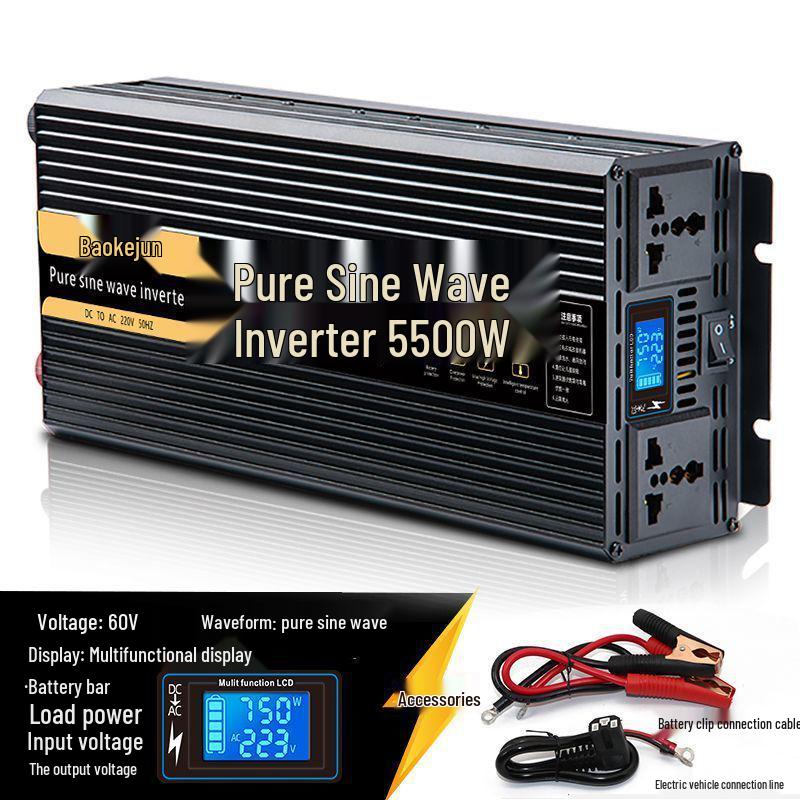 Sine Wave Car Inverter: 12V/24V to 220V High-Power Converter for Truck Batteries
