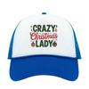 Christmas Pattern Mesh Trucker Cap with Rope and Hot Stamped Logo - Sunshade Baseball Hat