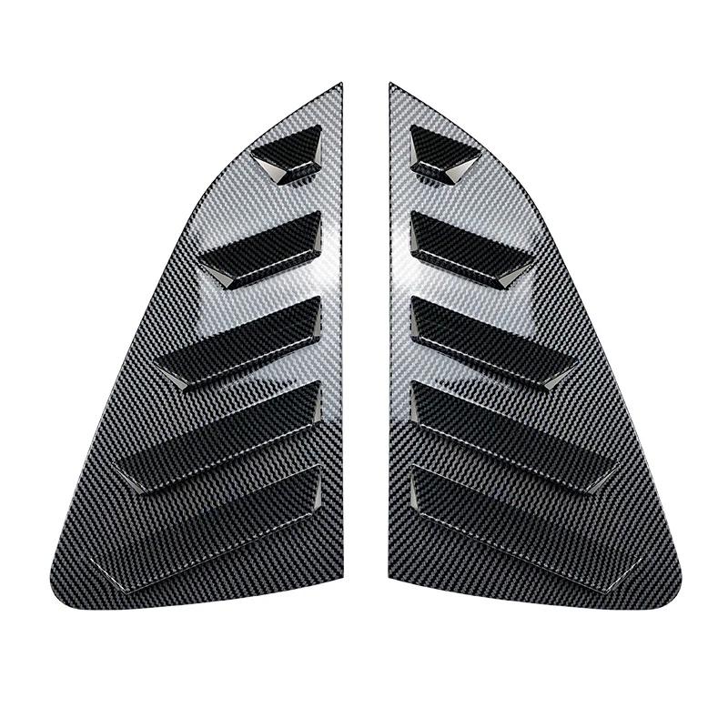 Glossy Black/Carbon Look Car Rear Window Shutter Cover Trim For Volkswagen VW Polo MK5 6R 6C 2011-2018 For VW Mk6 Polo 2018-