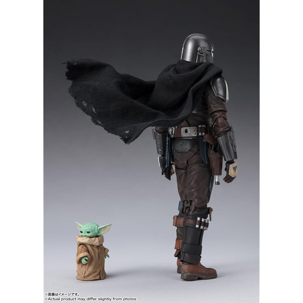 TAMASHII NATIONS S.H. Figuarts Star Wars The Mandalorian & Grogu 150mm Action Figure ABS PVC Fabric Painted