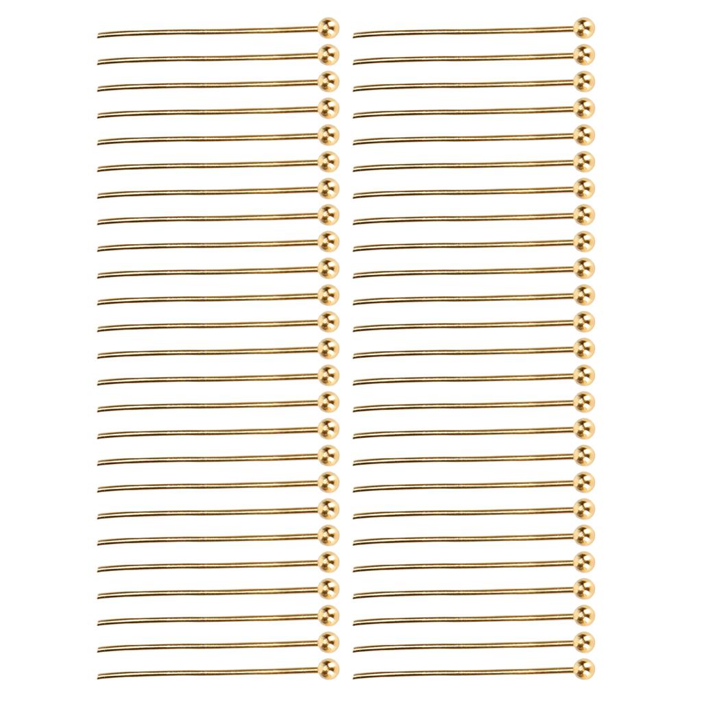 50 sztuk Ball Head Pins Biżuteria Wisiorek DIY Craft Koralik Dokonywanie Części Akcesoria Dostaw