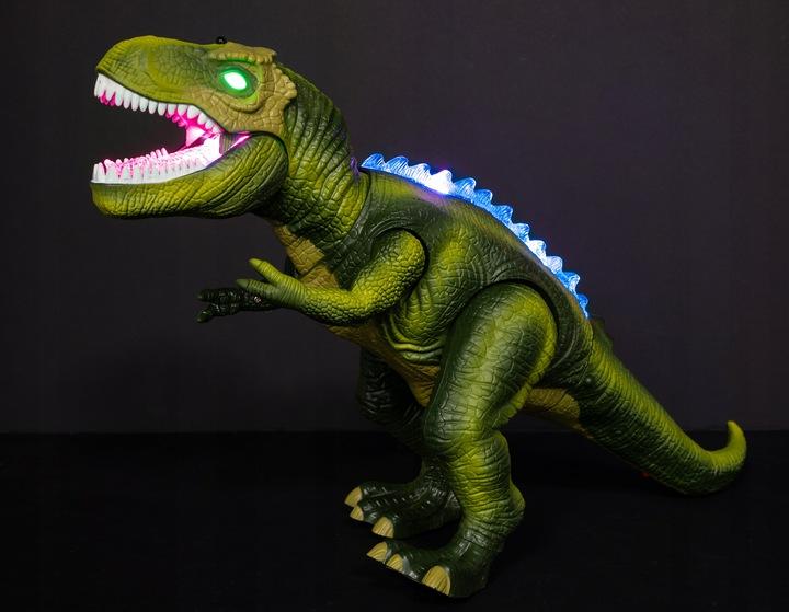Dinozaur Rc Robot Led Muzyka Zdalnie Sterowany Interaktywny Chodzi Świeci