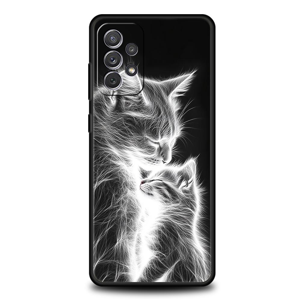 Proud Cat Phone Case for Samsung Galaxy A13 A15 A22 A23 A25 A31 A32 A33 A35 A41 A51 A52 A53 A55 Soft TPU 5G Shell Fundas Capas