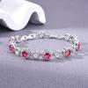 Popular Jewelry Accessories Colored Zircon Jewelry Bracelet Brass Plated Platinum Handmade