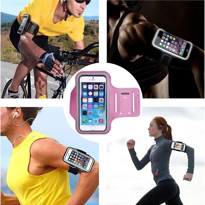 Pink Sports Armband Compatible with Samsung A10-A20-A40-A41-S10-S20-S21 5G-S22 5G - Adjustable Protection Running Sport Gym Phonillico®