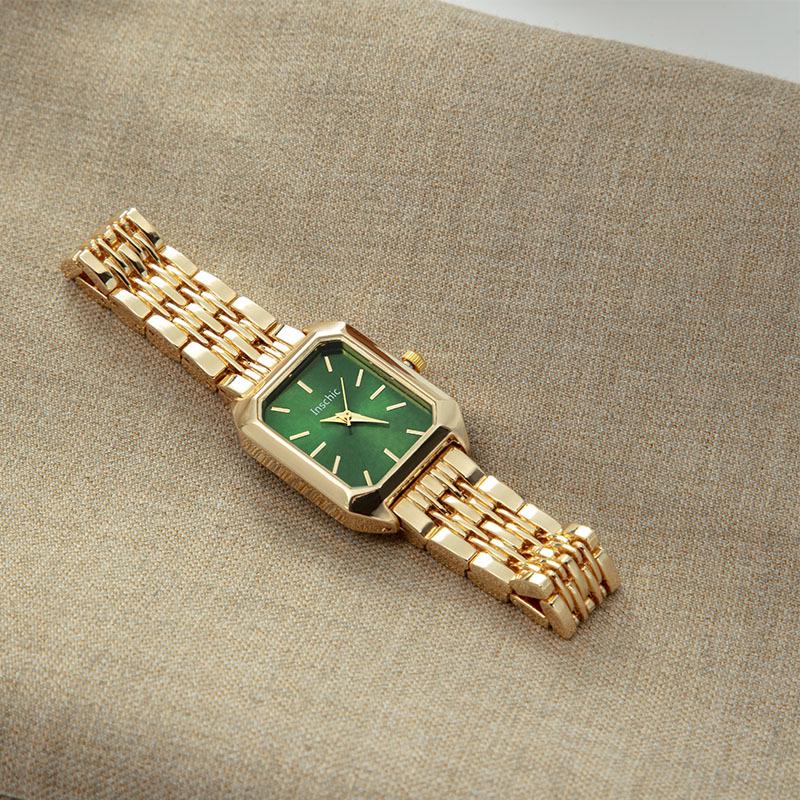 

Элегантные женские кварцевые часы с квадратным циферблатом и стальным браслетом