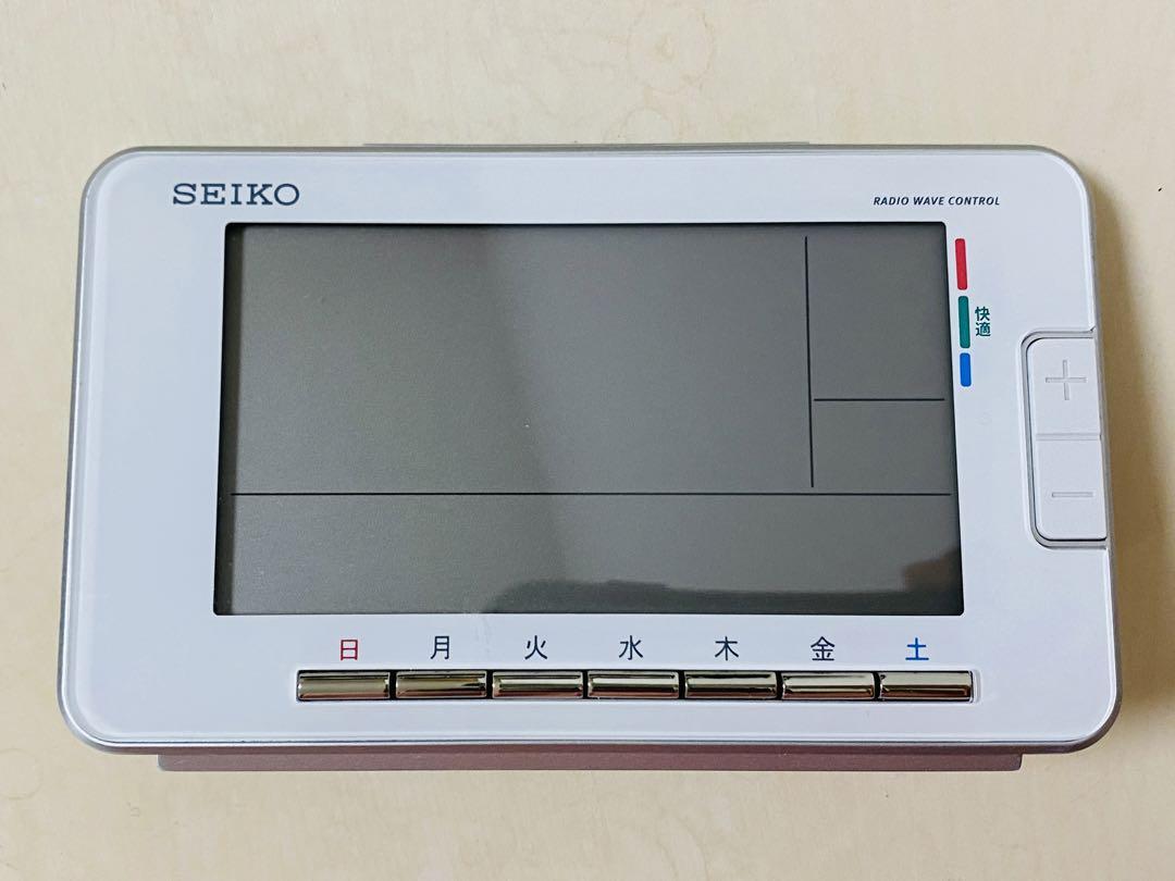 

[USED] SEIKO digital alarm clock, white