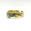 Adjustable Open Ring Men Women Copper Electroplated Antique Gold Geometric Design Lapis Lazuli Inspired Minimalist Fashion
