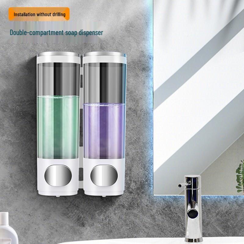 MODUN MD-9010 Double-Head Wall-Mounted Manual Soap Dispenser