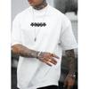 Herr Monogramtryck Casual Lös Kortärmad Enkel Bekväm T-shirt Herr