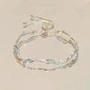 Cherry Blossom Bracelet For Women Girls Shiny Flower Bowknot Charm Bracelets Bangles Party Jewelry Accessories Gifts