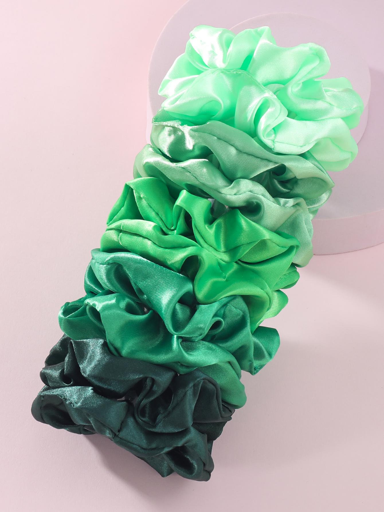 

10 шт. Модні атласні скранчі для жінок, дівчат, еластичні гумки для волосся, для хвостика, шнурки для волосся, кольорові головні убори, аксесуари для волосся