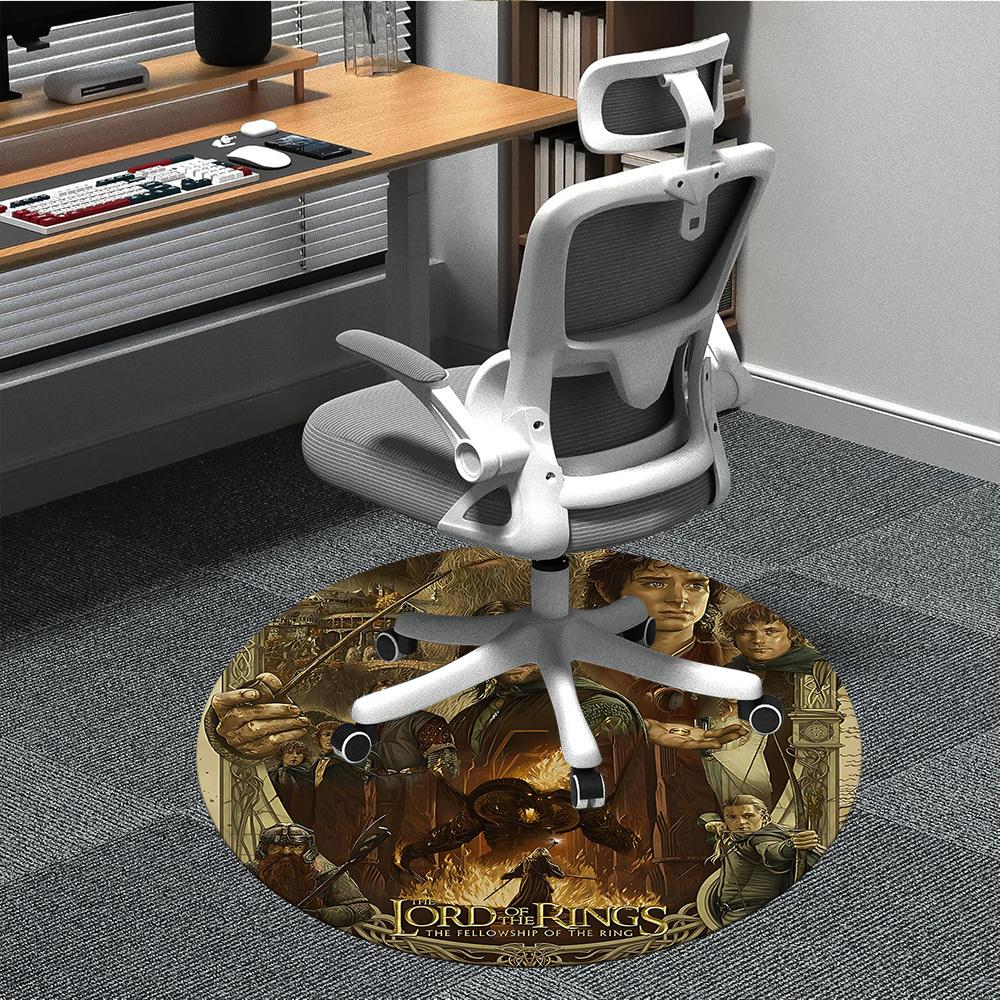 1pc The Lord of the Rings Office Round Area Rug, Under Office Chairs Bedroom Living Room Home Decor, Room Deco, Available in Various Sizes