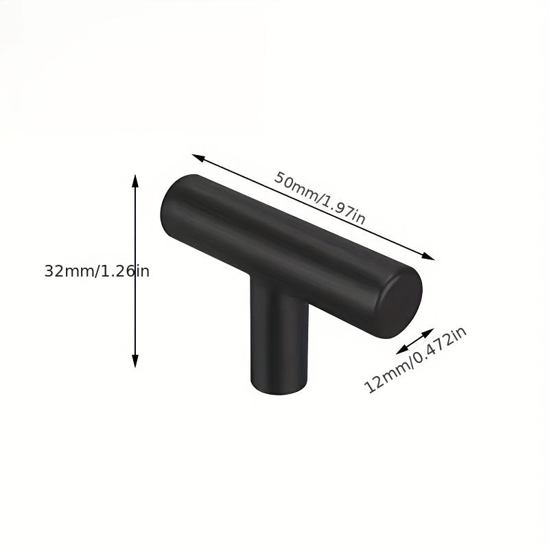20pcs Single-Hole Black Cabinet Knobs And Handles, Suitable for Drawers And Cabinets in Kitchens And Bathrooms