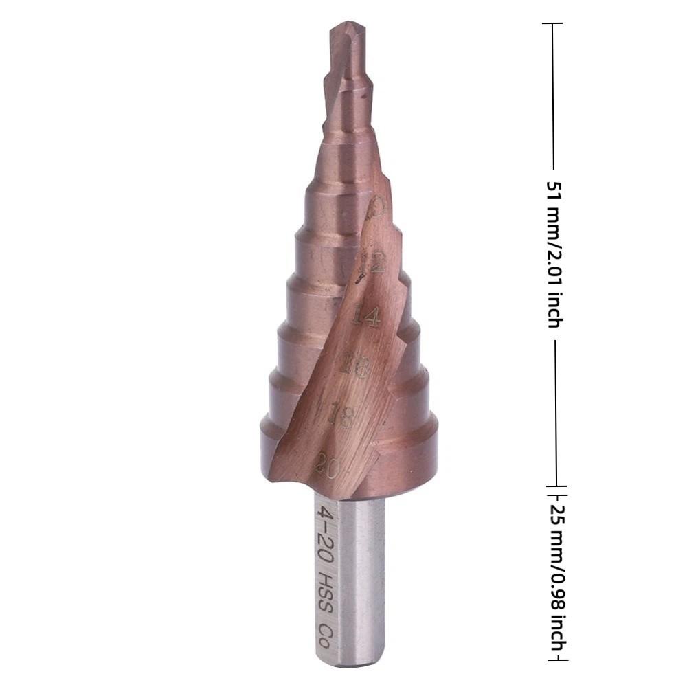 Cobalt Coating Step Drill Bit Triangular Shank Step Drill Bit Set Durable Hole Reamer  Counterbore