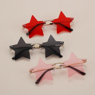 Christmas Decoration Eyeglasses Pentagram Eyewear Party Glasses Rimless Sunglasses Star Shape Sun Glasses