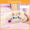 Cute Bunny Plush Pencil Case With Large Capacity For Students Office Supplies Storage