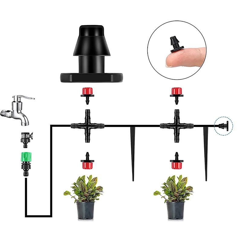 50Pcs 1/4" Garden Hose Plug End 4/7 Hose End Water Seal Connectors Irrigation Plug Garden Barbed Drip Irrigation Fittings