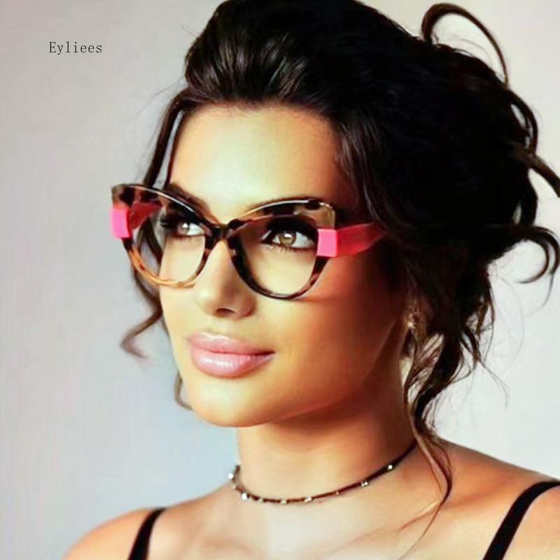 Blue Light Blocking Glasses Frame for Women Fashion TR90 Spectacle Frame Computer Optical Transparent Eyeglasses Gafas