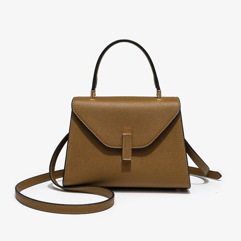 Lychee Print Handbag Niche Design Fashion Simple Locking Hand Bill Shoulder Oblique Span Women's Large Capacity Bag