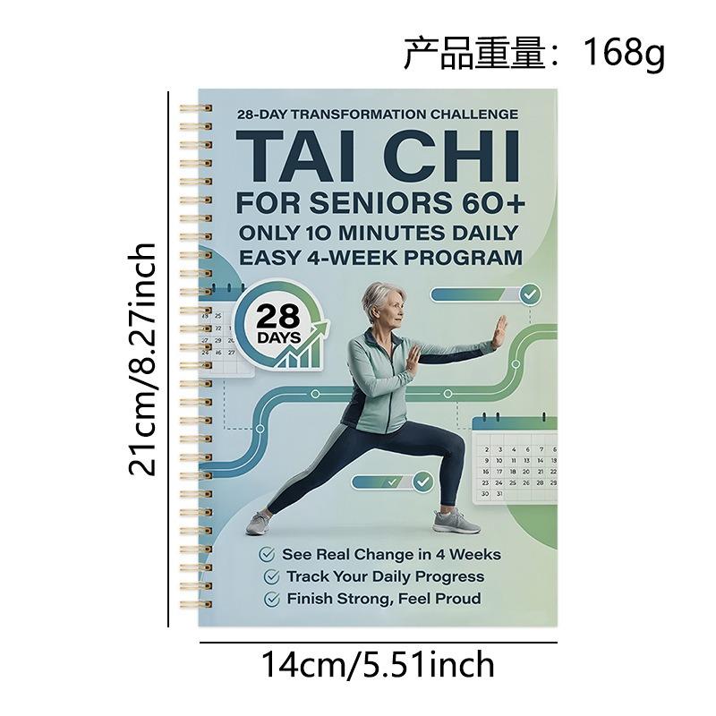 28 Day Tai Chi Walking Weight Loss Plan Journal For Seniors