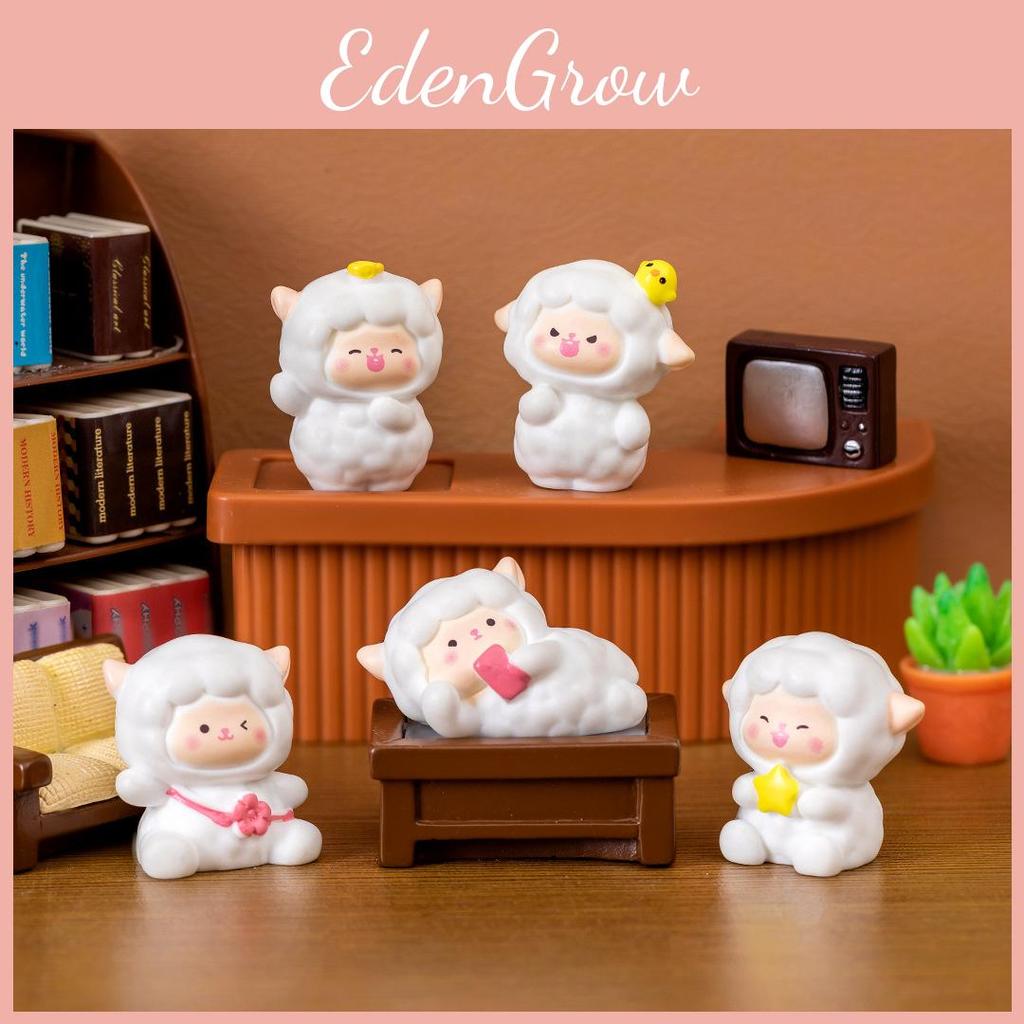 Cute Miniature Sheep Figurines Six Unique Styles For Playful Garden And Desk Decor