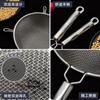 Stainless Steel Fine Mesh Strainer Colander Spoon with Hook Hot Pot Soy Juice Flour Sieve Filter Frying Scoop Kitchen Utensil