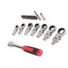 20 Pcs Ratchet Wrench Set Interchangeable 180 Degree Rotating Flex Head Wrench Screwdriver Bit Kit