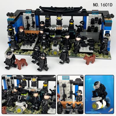 Military Series Aquarium Diving Base Scene Building Block Toys