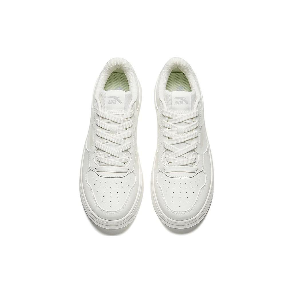 New Anta Relaxed Wear resistant And Lightweight Low Top Skateboard Shoes Women's White 922418001Q-2