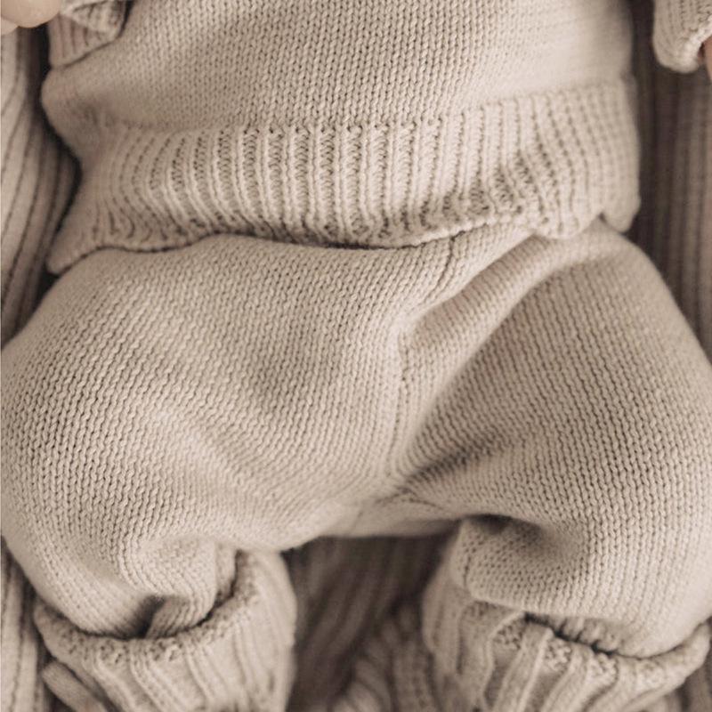 Autumn & Winter Baby Girls Long-Sleeved Sweater and Pants Set with Ruffle Knit Cardigan, Outerwear & Headband, European & American Style